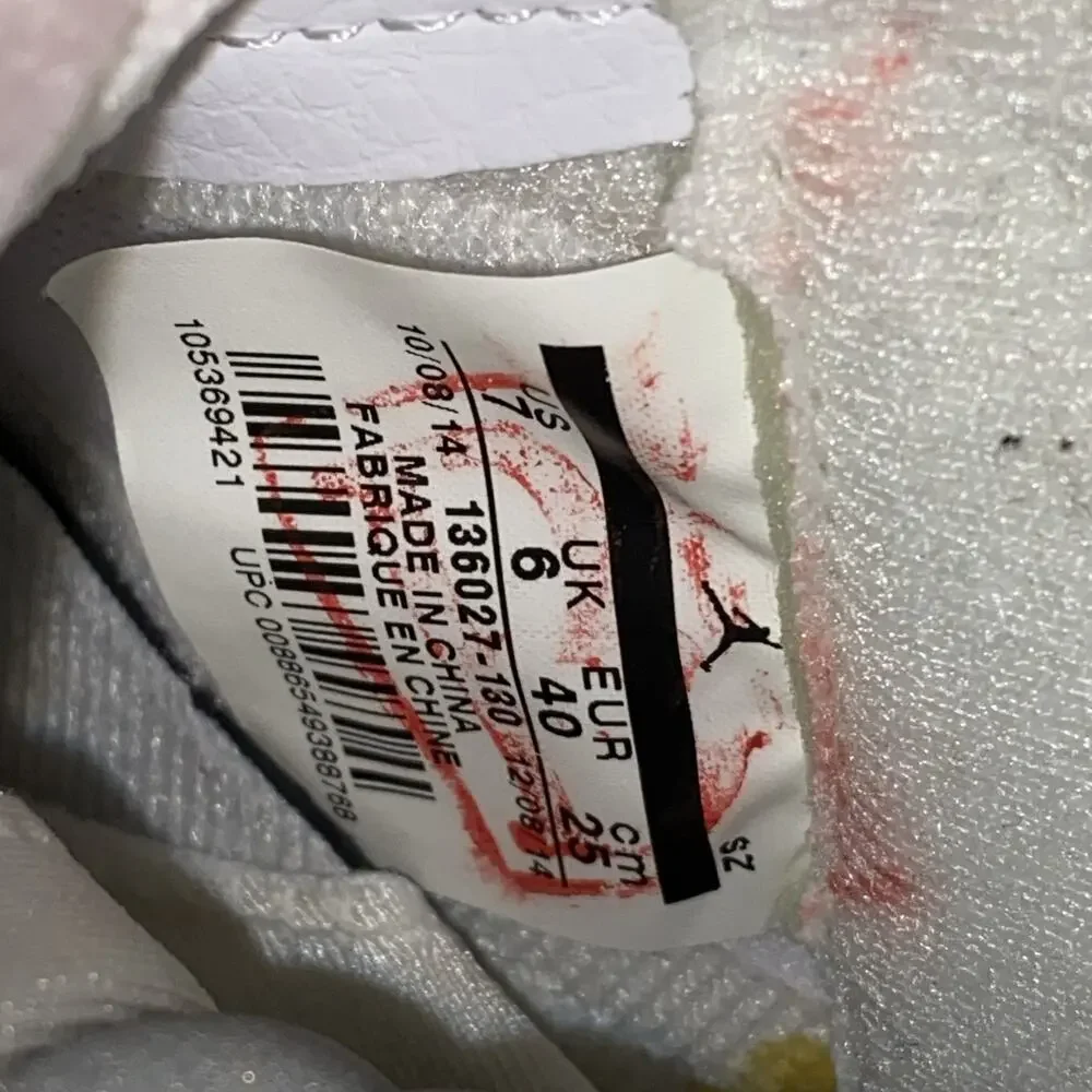 Nike Air Jordan Retro 5 V‎ Metallic White 136027-130 Mens Size 7 Womens 8.5 2015